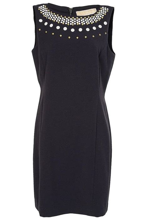 michael kors navy dress gold circles